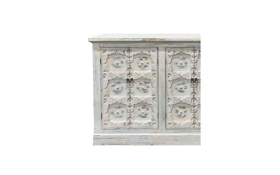Aparador Buffet 4 Puertas Blanco Roto Serie Aizarte