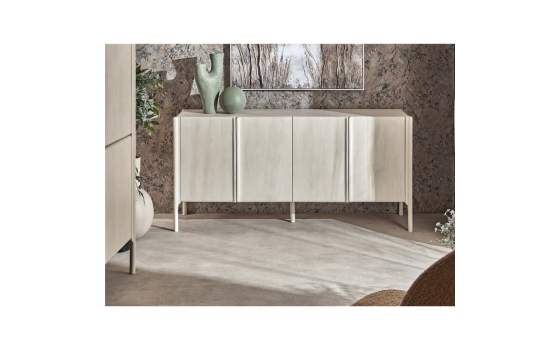 Aparador Buffet 4 Puertas Madera Mango Blanco Serie Avio