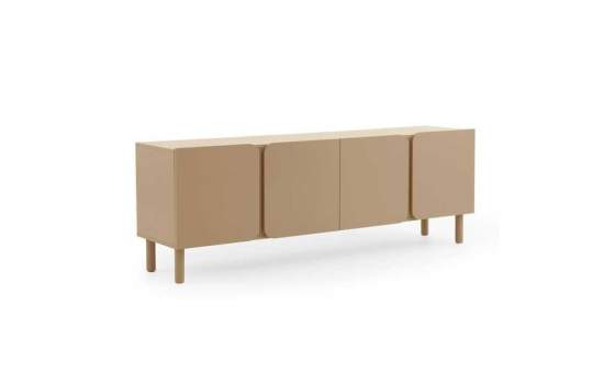 Aparador Buffet 4 Puertas Redondeadas beige Serie Athin