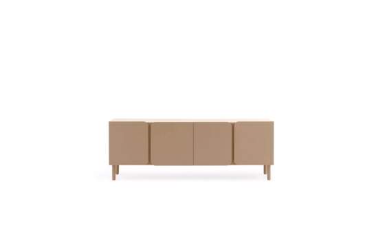 Aparador Buffet 4 Puertas Redondeadas beige Serie Athin