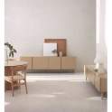Aparador Buffet 4 Puertas Redondeadas beige Serie Athin
