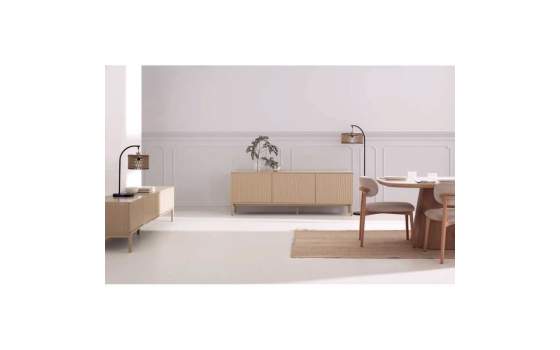 Aparador Buffet Actual 3 Puertas Beig Serie Athin