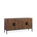 Aparador Buffet Actual 4 Puertas Madera Metal Serie Arions