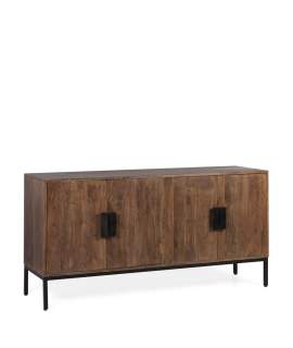 Aparador Buffet Actual 4 Puertas Madera Metal Serie Arions