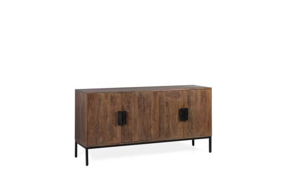 Aparador Buffet Actual 4 Puertas Madera Metal Serie Arions