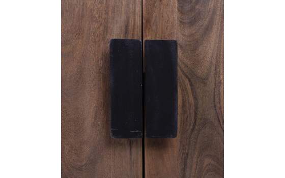 Aparador Buffet Actual 4 Puertas Madera Metal Serie Arions