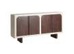Aparador Buffet Bicolor Moderno 4 Puertas Serie Glaris