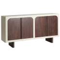 Aparador Buffet Bicolor Moderno 4 Puertas Serie Glaris