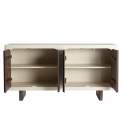 Aparador Buffet Bicolor Moderno 4 Puertas Serie Glaris