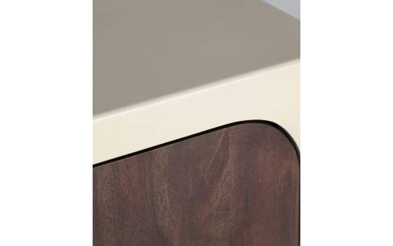 Aparador Buffet Bicolor Moderno 4 Puertas Serie Glaris