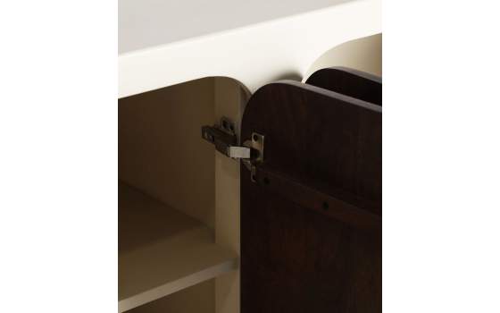 Aparador Buffet Bicolor Moderno 4 Puertas Serie Glaris