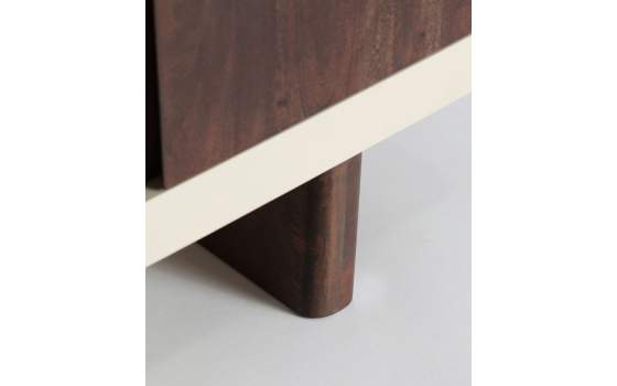 Aparador Buffet Bicolor Moderno 4 Puertas Serie Glaris