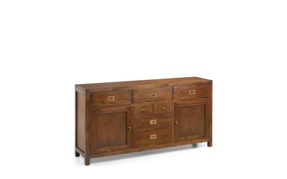 Aparador Buffet Colonial 6 cajones 2 Puertas serie Flamingo