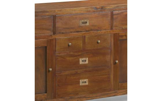 Aparador Buffet Colonial 6 cajones 2 Puertas serie Flamingo