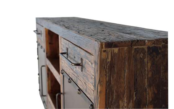 Aparador Buffet  Industrial Madera Reciclada Metal Sunderlan
