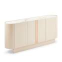 Aparador Buffet Moderno 4 Puertas Beige Serie Aisain