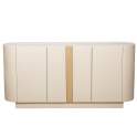 Aparador Buffet Moderno 4 Puertas Beige Serie Aisain
