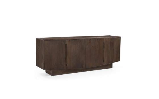 Aparador Buffet Moderno 4 Puertas Color Nogal Serie Alcandro