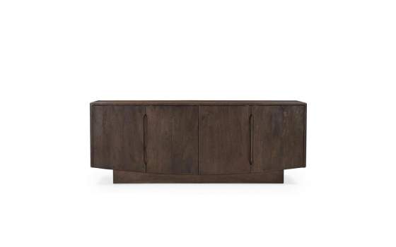 Aparador Buffet Moderno 4 Puertas Color Nogal Serie Alcandro