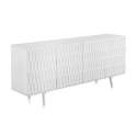 Aparador Buffet Moderno Blanco 4 Puertas Talladas Serie Atiund