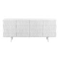 Aparador Buffet Moderno Blanco 4 Puertas Talladas Serie Atiund