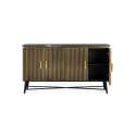 Aparador Buffet Moderno Surcos 4 Puertas Oro Serie Aboiat