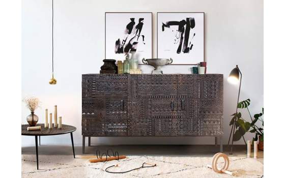 Aparador Buffet Oriental Etnico 3 Puertas Serie Jeroglifico Aparador Buffet Oriental Etnico 3 Puertas Serie Jeroglifico