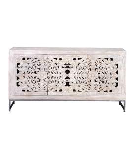 Aparador Buffet Oriental Mandala Tallado Serie Mykonos