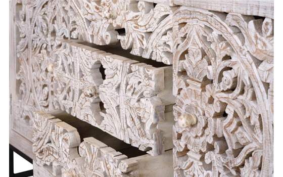 Aparador Buffet Oriental Mandala Tallado Serie Mykonos