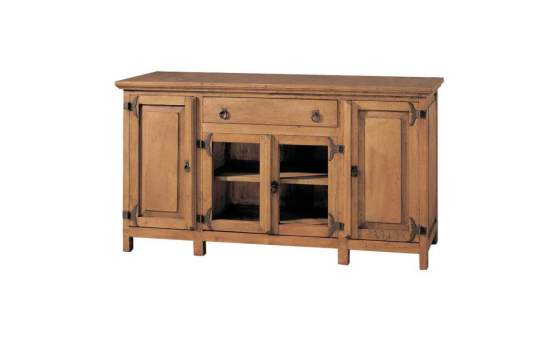 Aparador Buffet Rustico 4 Puertas 1 Cajon Madera Maciza Pino