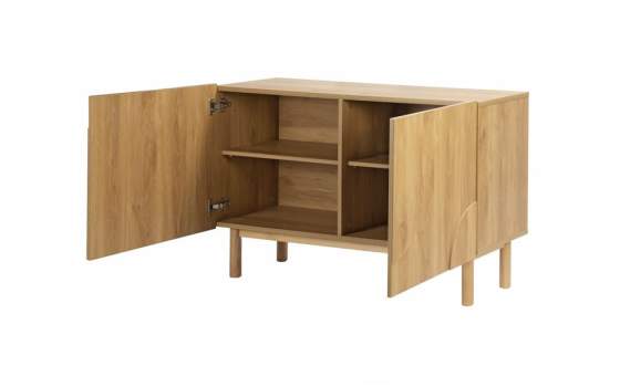 Aparador Buffet Salon 2 Puertas Estilo Actual Roble Ajober