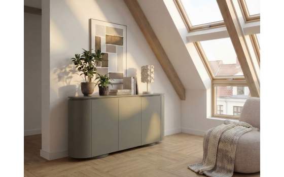 Aparador Buffet Salon 3 Puertas Verde Diseño Moderno London