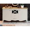 Aparador Buffet Salon Provenzal 3 Puertas Blanco Serie Praga