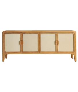 Aparador Cantos Redondos Moderno 4 Puertas - Serie Lattes