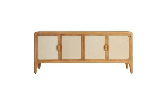 Aparador Cantos Redondos Moderno 4 Puertas - Serie Lattes