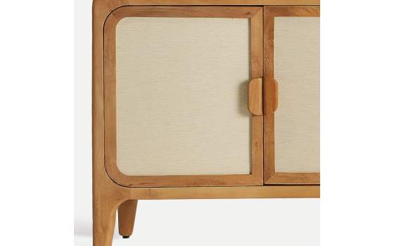 Aparador Cantos Redondos Moderno 4 Puertas - Serie Lattes