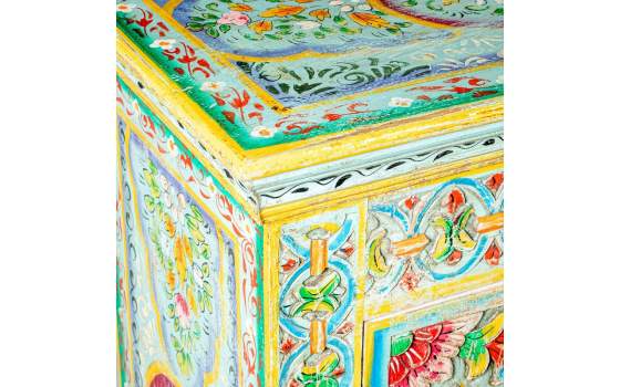 Aparador Chino Madera Mango Policromado 4 Puertas Ambros