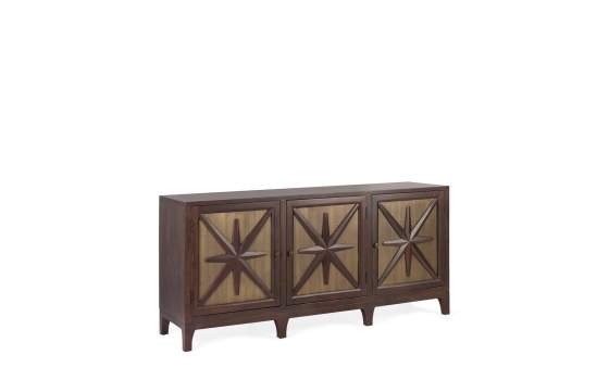 Aparador Clasico Actual 3 Puertas Decoradas Madera Serie Arions