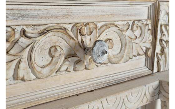 Aparador Clasico Blanco Decape 2 Puertas 2 Cajones Atriadas