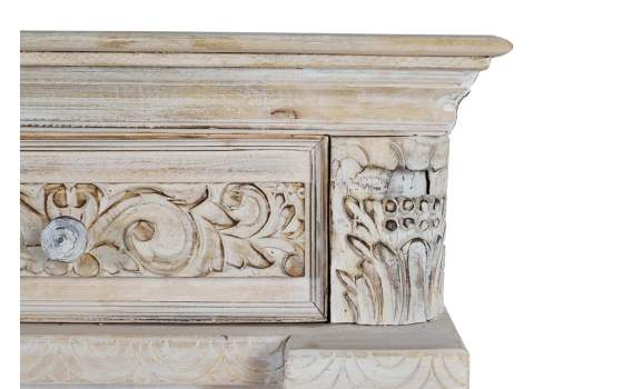 Aparador Clasico Blanco Decape 2 Puertas 2 Cajones Atriadas