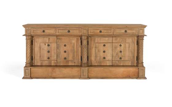 Aparador Clasico Madera Maciza 4 Puertas 4 Cajones