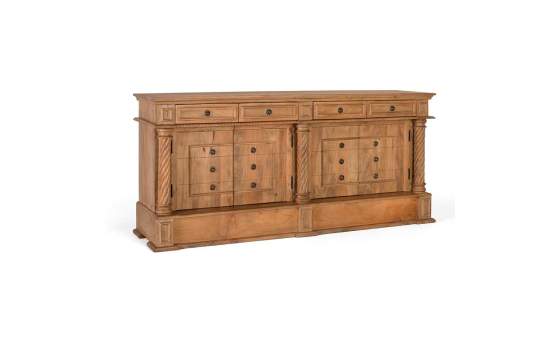 Aparador Clasico Madera Maciza 4 Puertas 4 Cajones