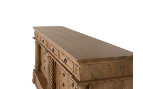 Aparador Clasico Madera Maciza 4 Puertas 4 Cajones