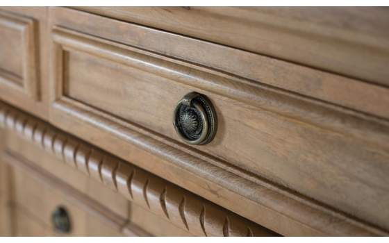 Aparador Clasico Madera Maciza 4 Puertas 4 Cajones