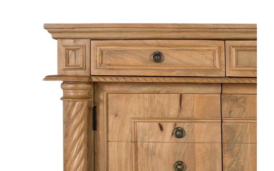 Aparador Clasico Madera Maciza 4 Puertas 4 Cajones