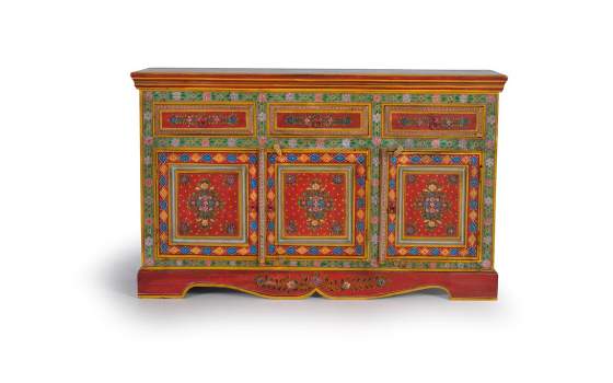 Aparador Colores 3 Puertas 3 Cajones Estilo Oriental Datensa