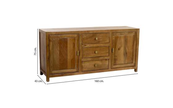 Aparador Comedor Colonial 2 Puertas 3 Cajones Serie Albre Aparador Comedor Colonial 2 Puertas 3 Cajones Serie Albre