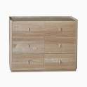 Aparador Comoda 6 Cajones Madera Fresno Natural Nereide