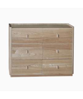 Aparador Comoda 6 Cajones Madera Fresno Natural Nereide