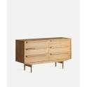 Aparador Comoda Grande 6 Cajones Diseño Nordico Serie Avre